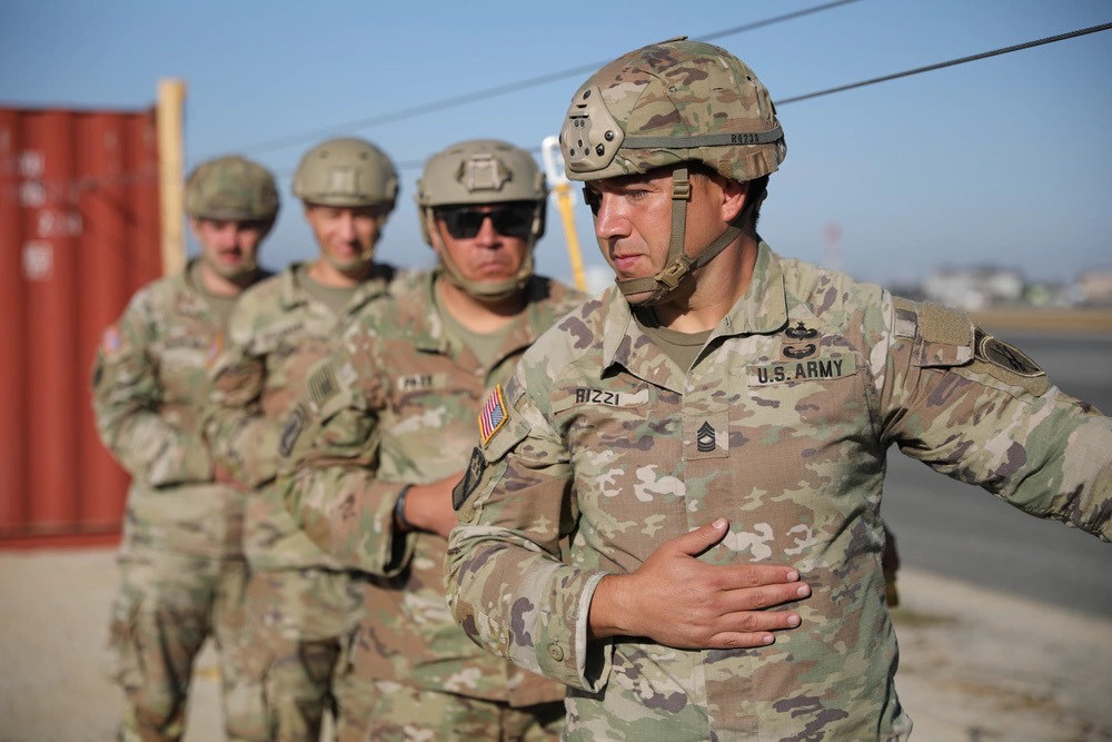 Atlanta photographer and videographer capturing four military men outdoors