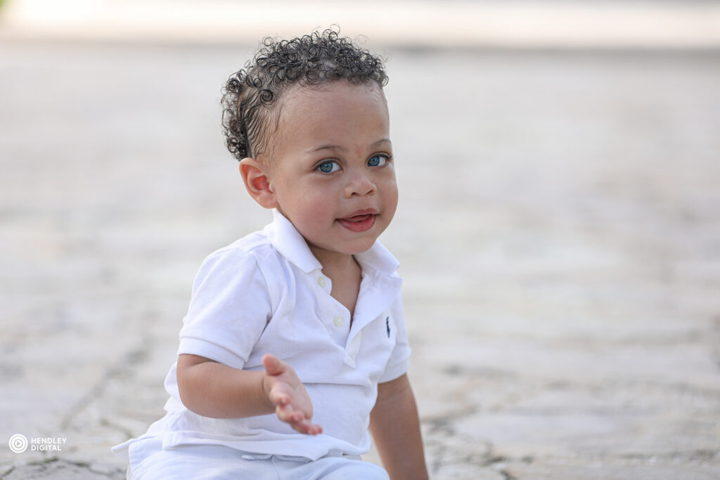 Event photography in Atlanta — portrait of a little boy in white by Hendley Digital.