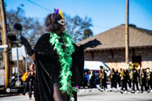 Street celebration portrait of a person wearing a costume in Atlanta -Hendley Digital photography portfolio.